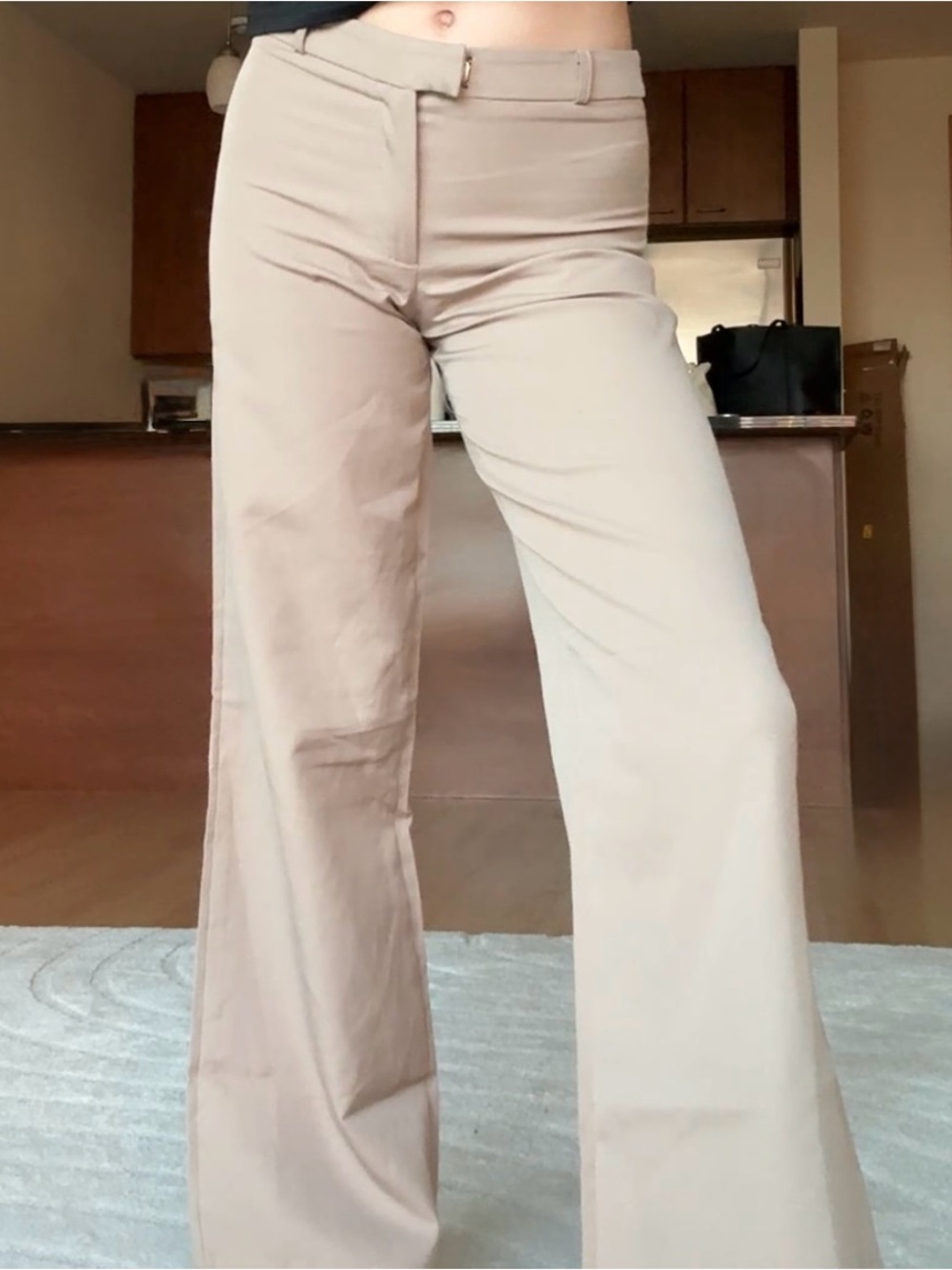 Princess Polly Taupe Wide-Leg Trousers